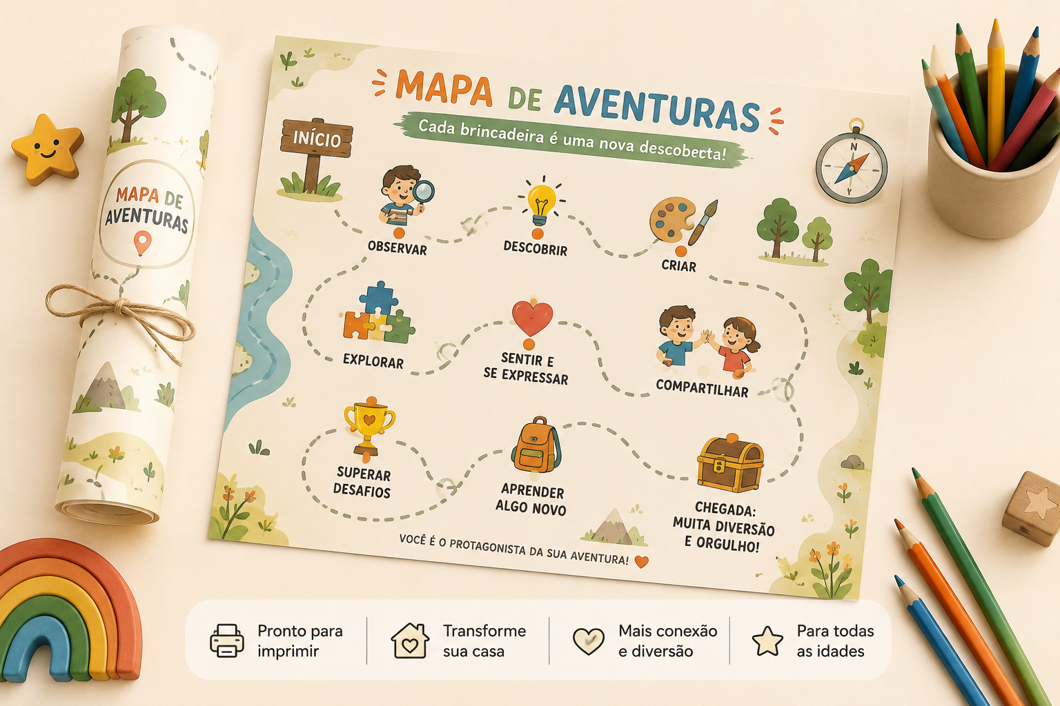 Ilustração do bônus Mapa de Aventuras